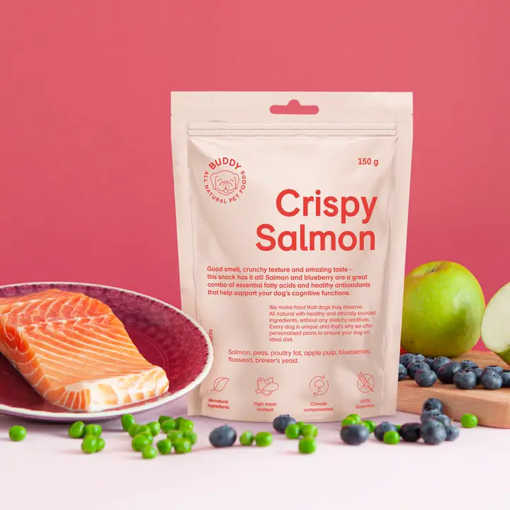 Buddy Crunchy Snack Salmon with Blueberries 150 G