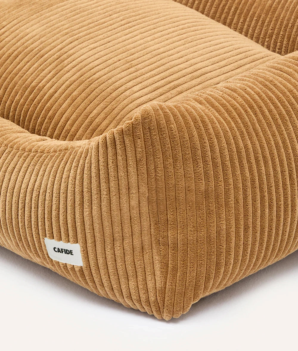 Mustard Corduroy Dog Bed, Snozy