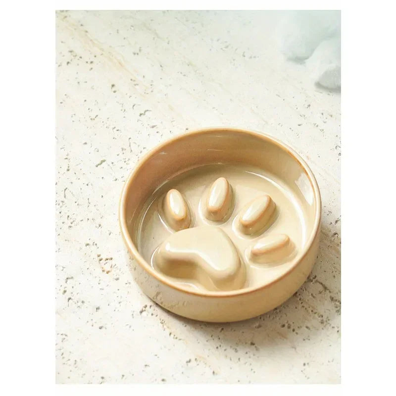 Ceramic Slow Feeder Dog Bowl