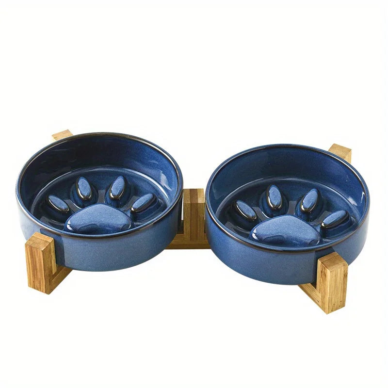Ceramic Slow Feeder Dog Bowl