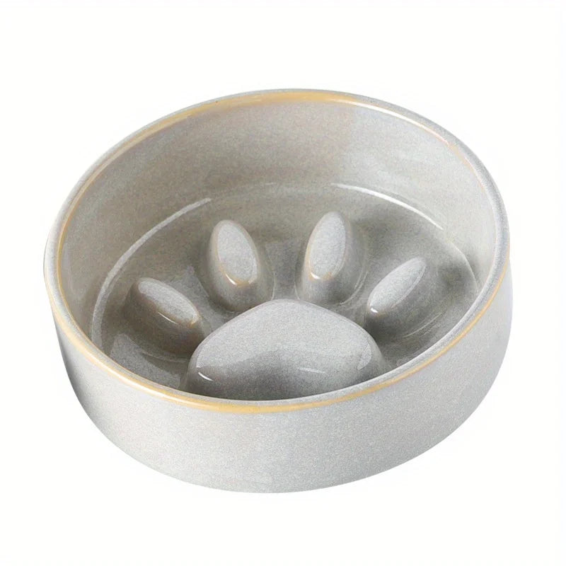 Ceramic Slow Feeder Dog Bowl