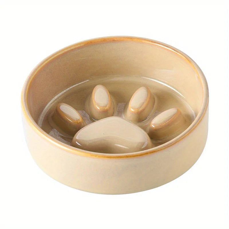 Ceramic Slow Feeder Dog Bowl