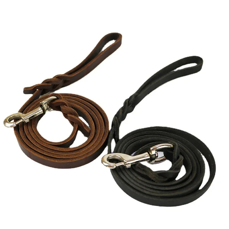 Leather Dog Leash (<35 kg)