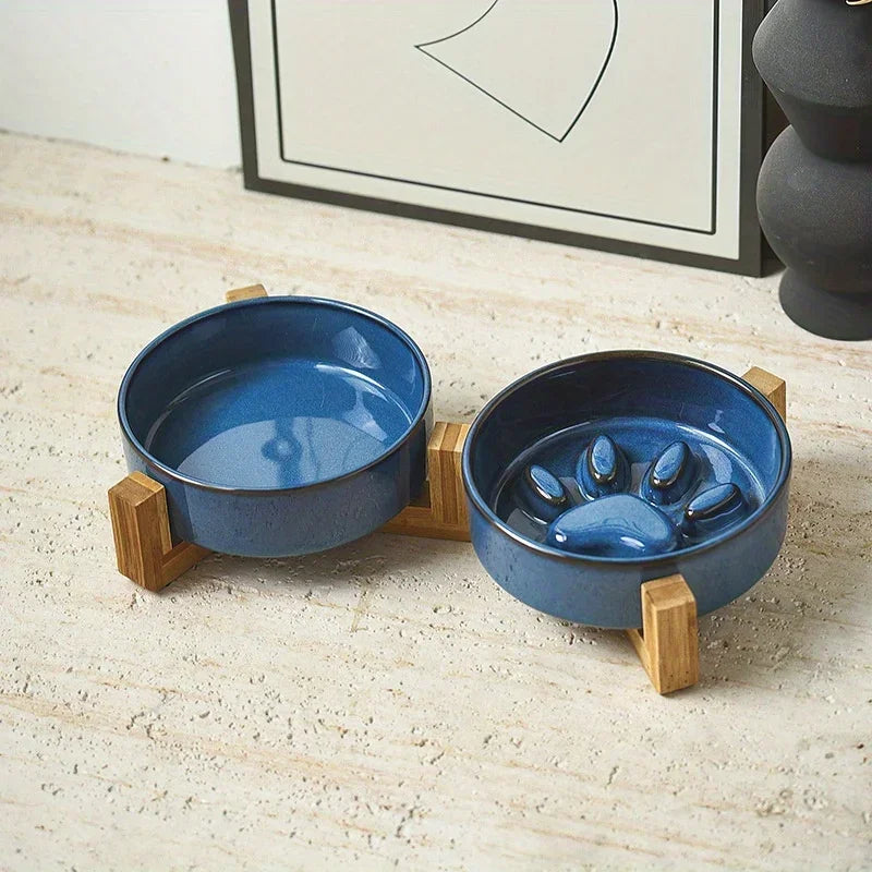 Ceramic Slow Feeder Dog Bowl