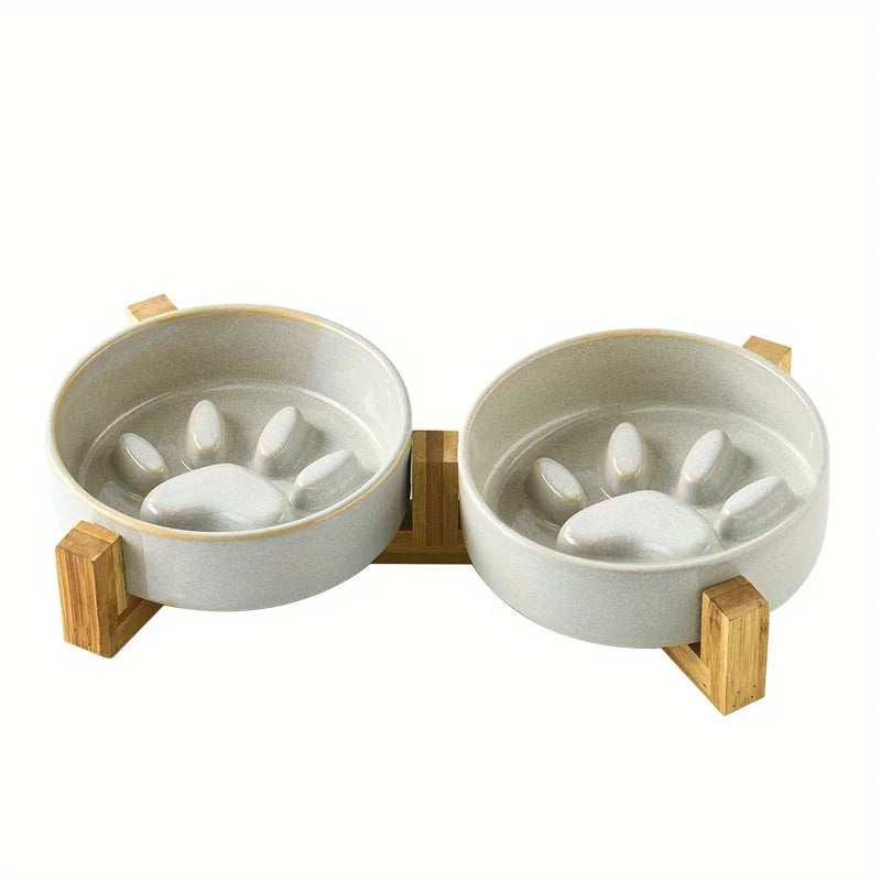 Ceramic Slow Feeder Dog Bowl