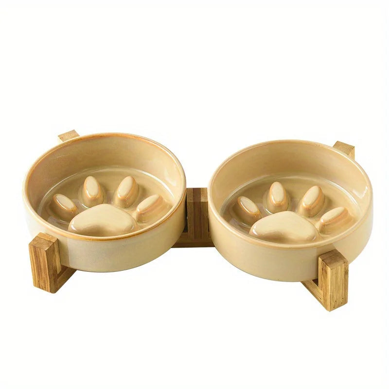 Ceramic Slow Feeder Dog Bowl