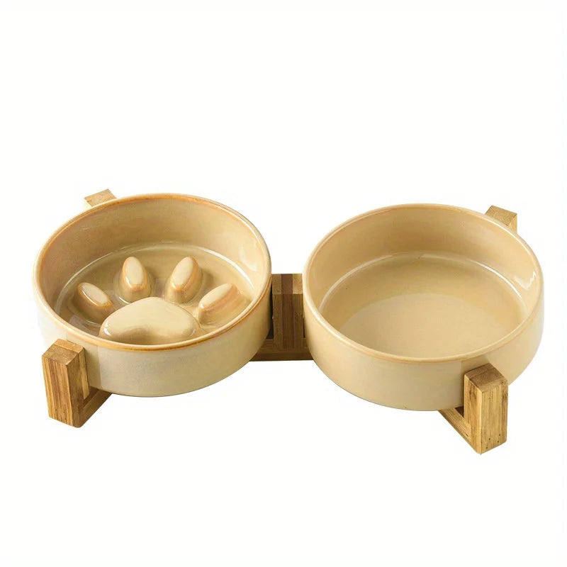 Ceramic Slow Feeder Dog Bowl