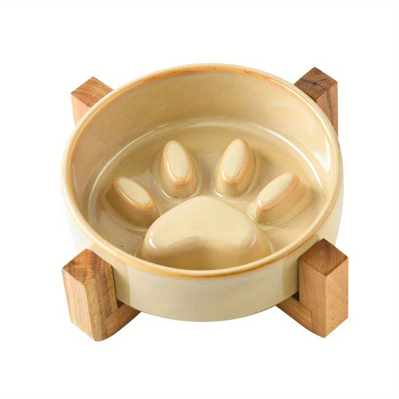 Ceramic Slow Feeder Dog Bowl