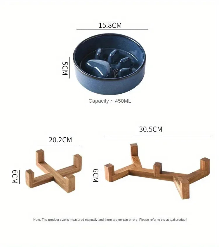 Ceramic Slow Feeder Dog Bowl