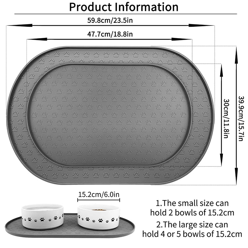 Non-Slip Silicone Dog Food Mat