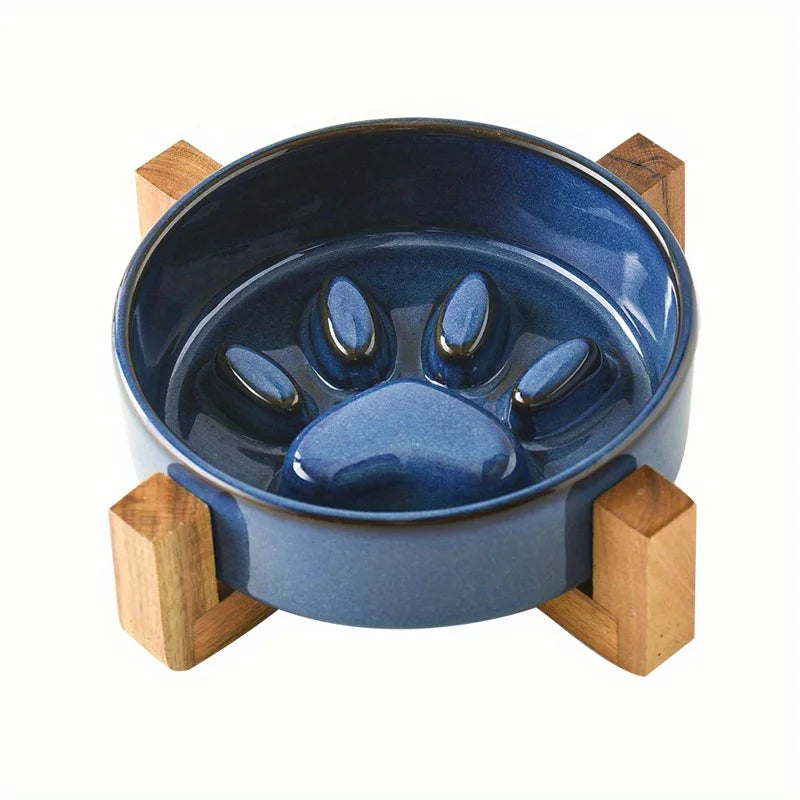 Ceramic Slow Feeder Dog Bowl