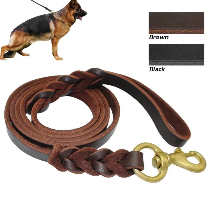 Leather Dog Leash (<35 kg)
