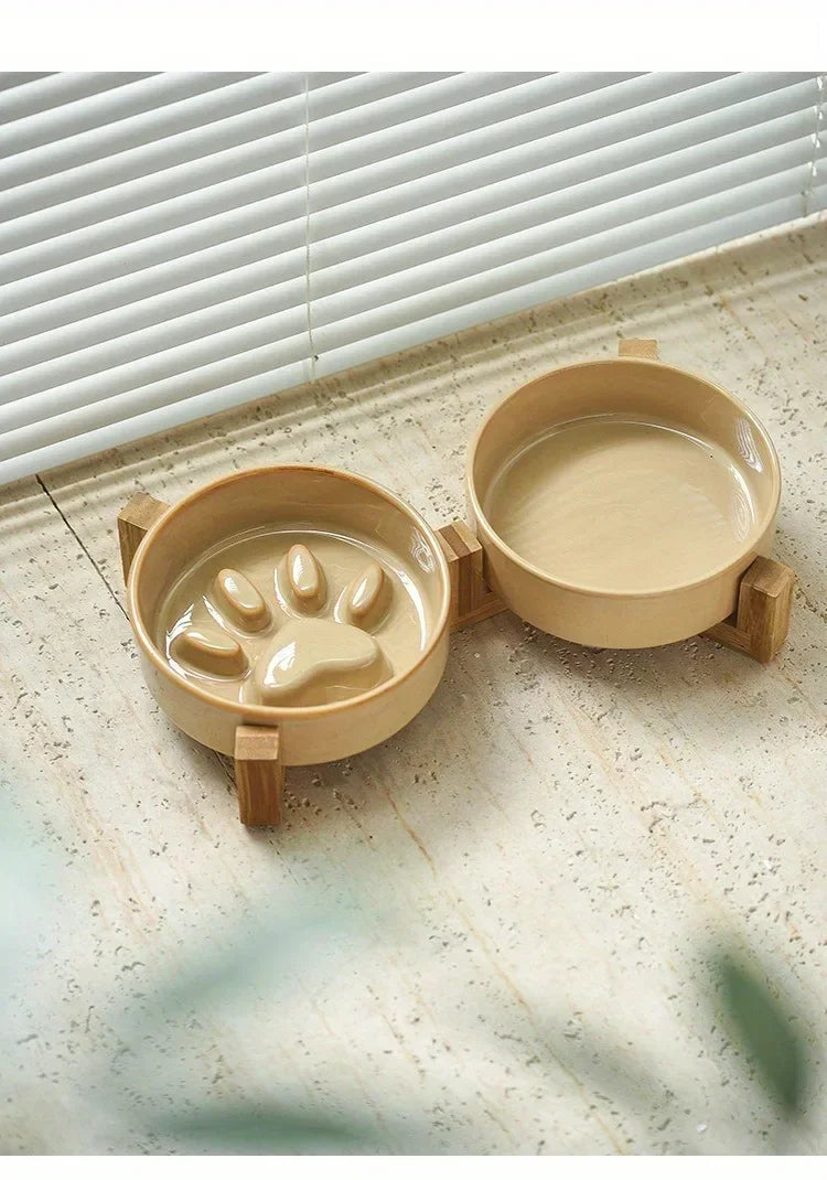Ceramic Slow Feeder Dog Bowl