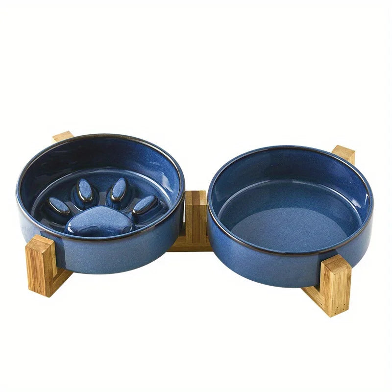 Ceramic Slow Feeder Dog Bowl