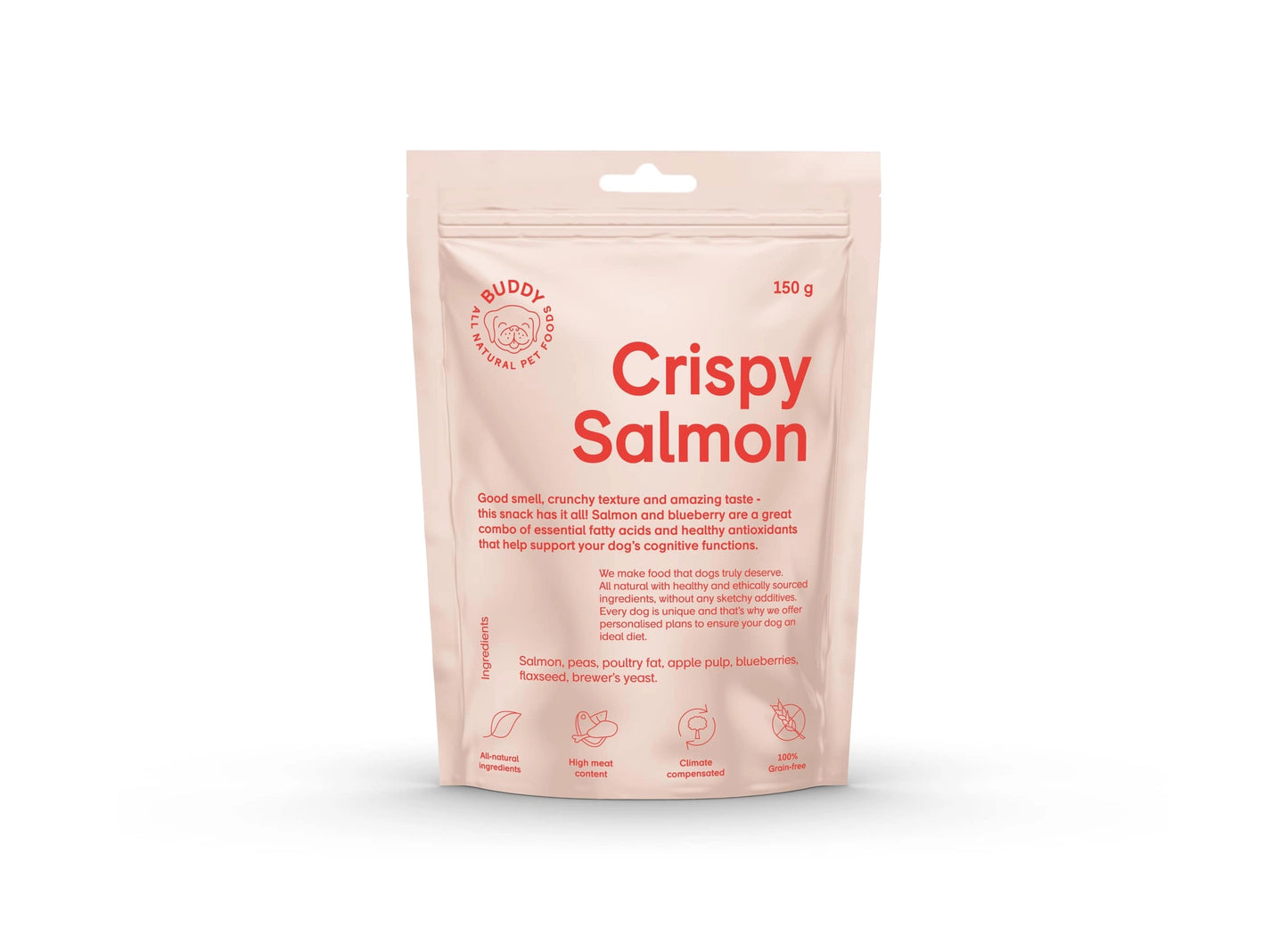 Buddy Crunchy Snack Salmon with Blueberries 150 G