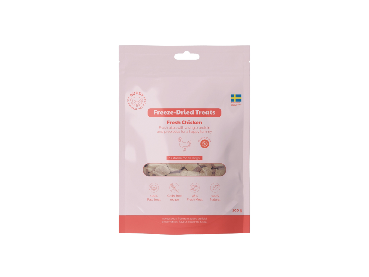 Buddy Freeze Dried Treats Singles Raw Chicken 100 G