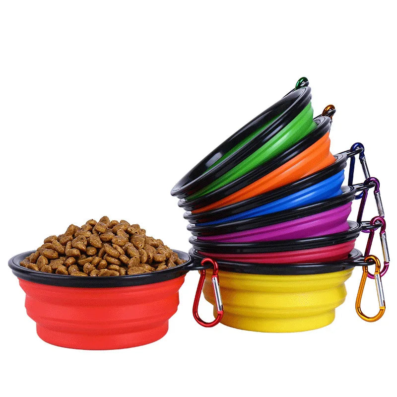 Collapsible Travel Dog Bowl with Carabiner