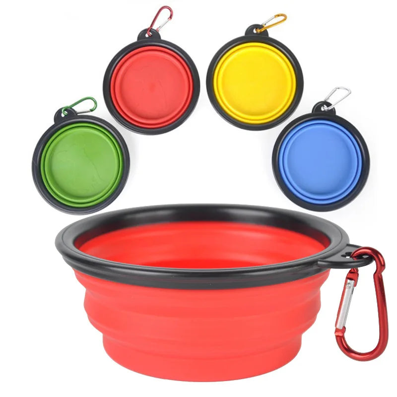 Collapsible Travel Dog Bowl with Carabiner