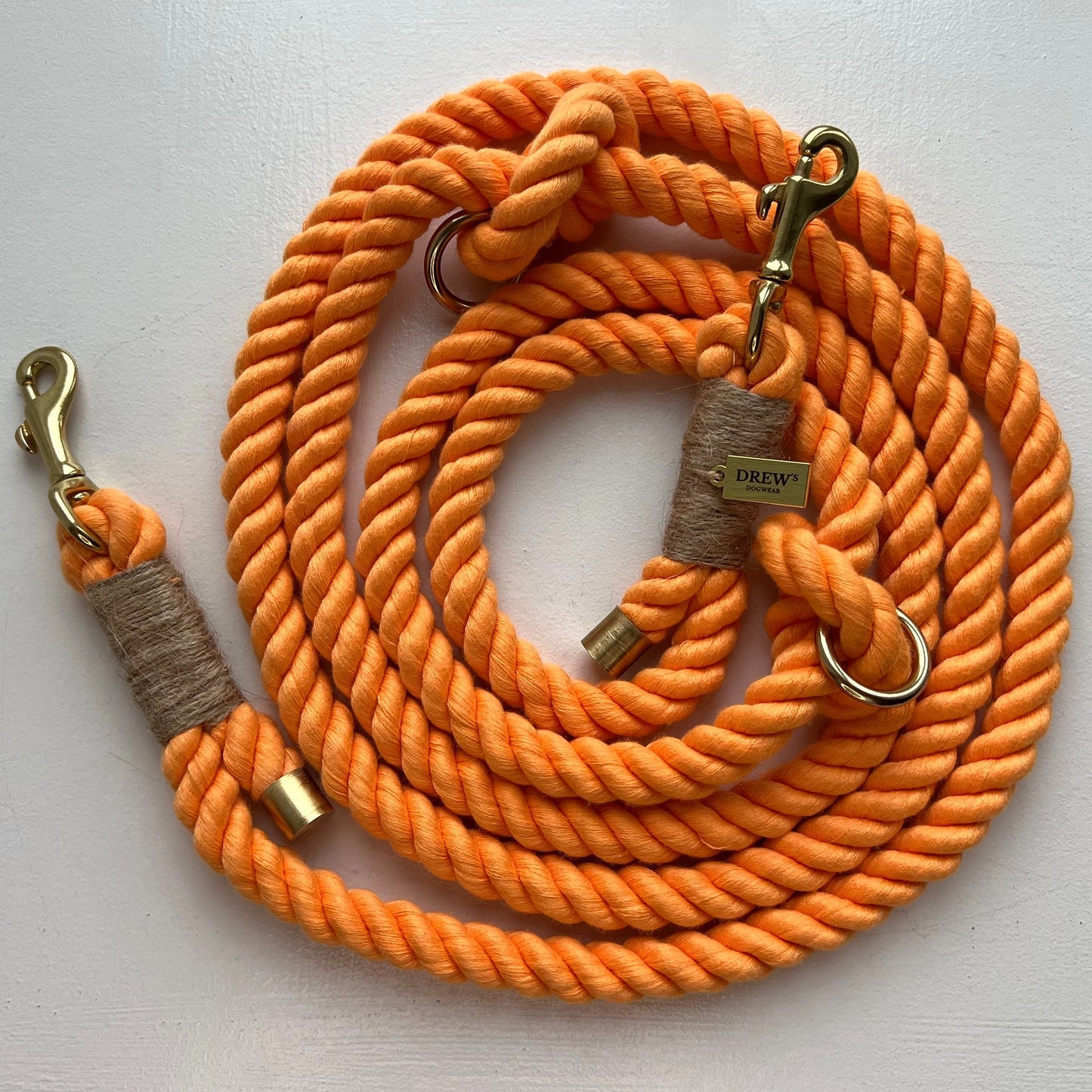 Peach / Handsfree Soft Dog Leash (Orange)