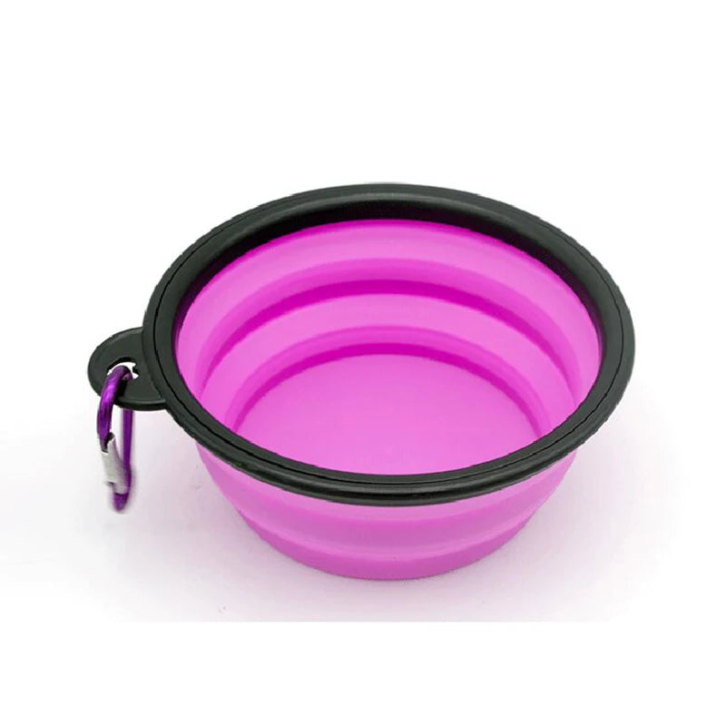 Collapsible Travel Dog Bowl with Carabiner