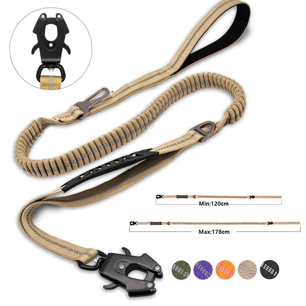 Ultra-Stærk Taktisk Bungee Hundesnor (<70 kg)