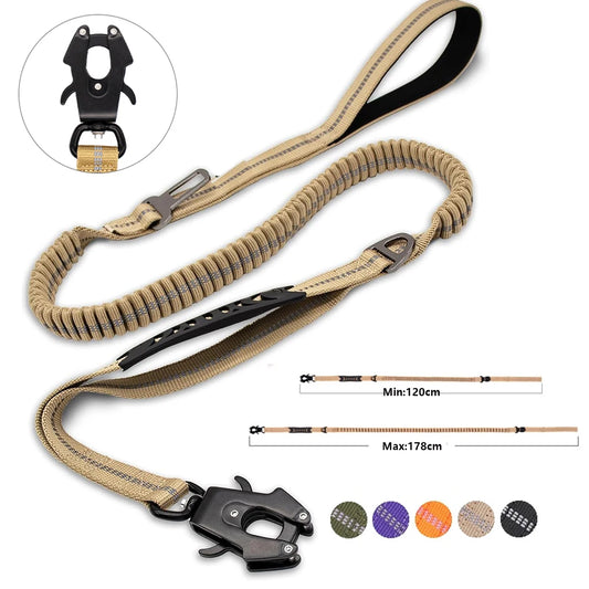 Ultra-Stærk Taktisk Bungee Hundesnor (<70 kg)