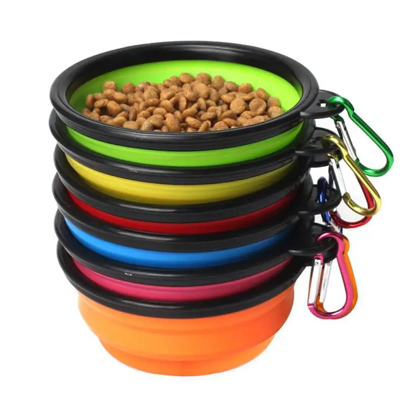 Collapsible Travel Dog Bowl with Carabiner