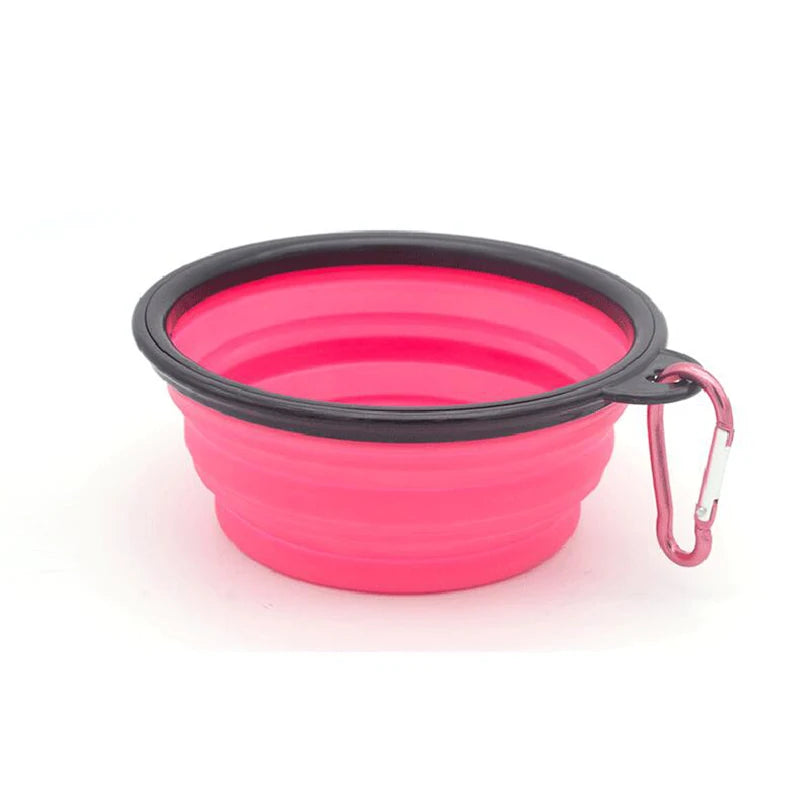 Collapsible Travel Dog Bowl with Carabiner