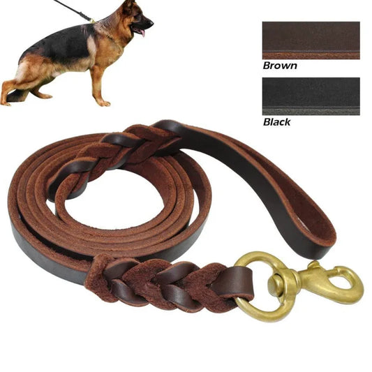 Læder hundesnor (<35 kg)