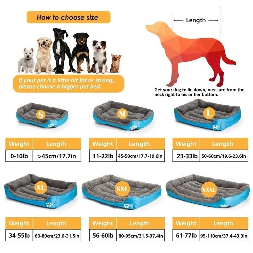 Blød Firkantet Hundeseng